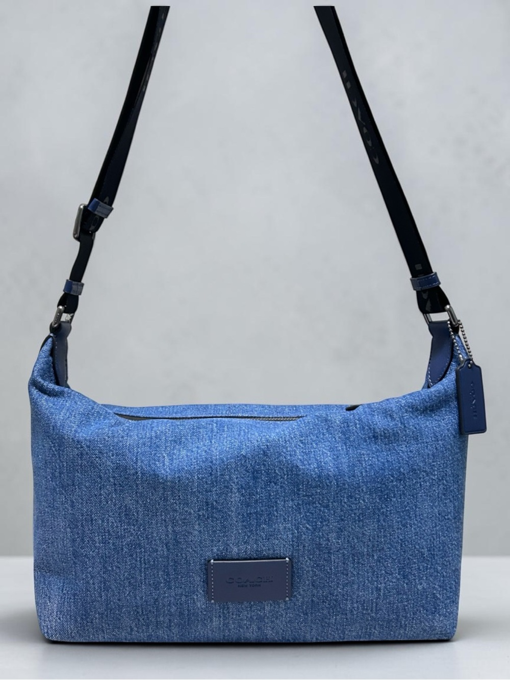 COACH Finn Gender Neutral Denim Crossbody Bag NWT